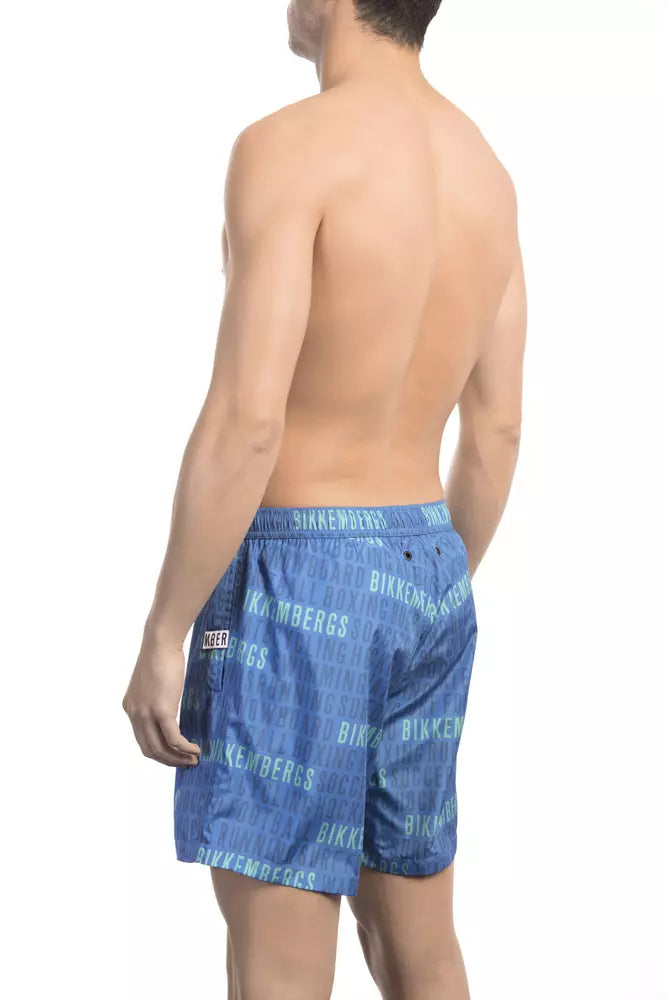 Blaue Bikkembergs Badeshorts aus Polyester