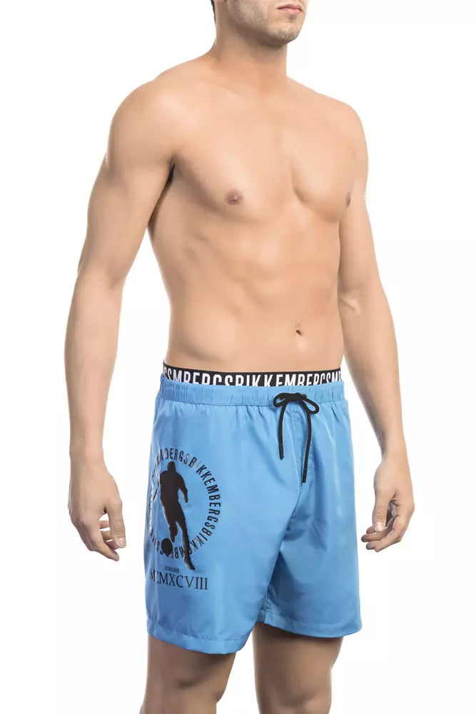 Bikkembergs Hellblaue Polyester-Badehose für Herren