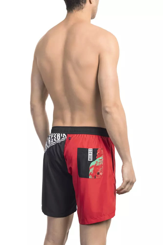 Rote Bikkembergs Badeshorts aus Polyester