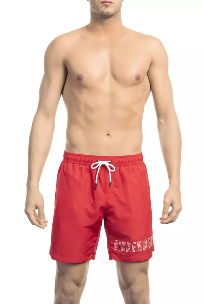 Bikkembergs Rote Badeshorts aus Polyester für Herren
