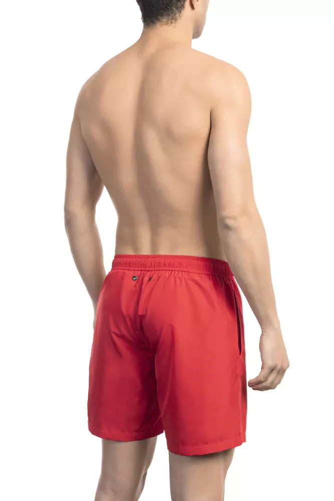 Bikkembergs Rote Badeshorts aus Polyester für Herren