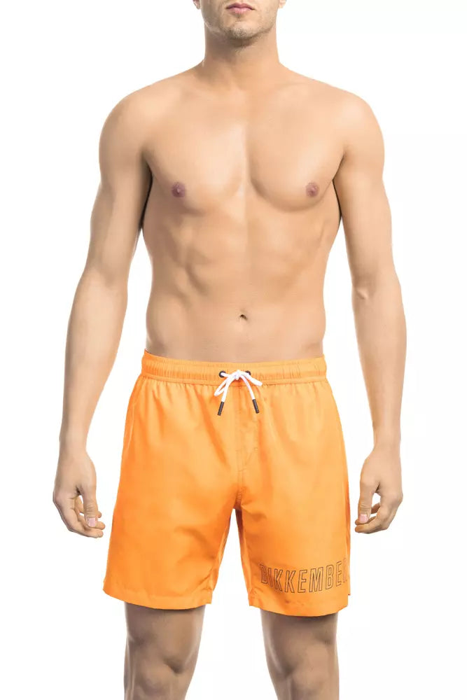Bikkembergs Badehose für Herren, Orange, aus Polyester