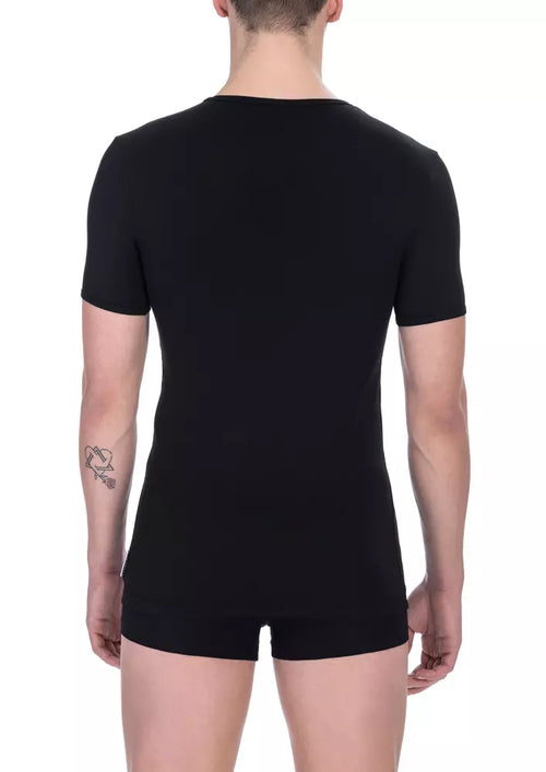 Bikkembergs Schwarzes Baumwoll-T-Shirt für Männer