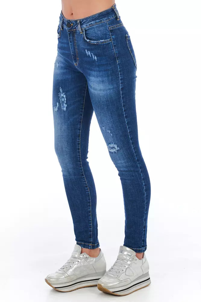 Frankie Morello Damen-Jeans aus blauem Denim
