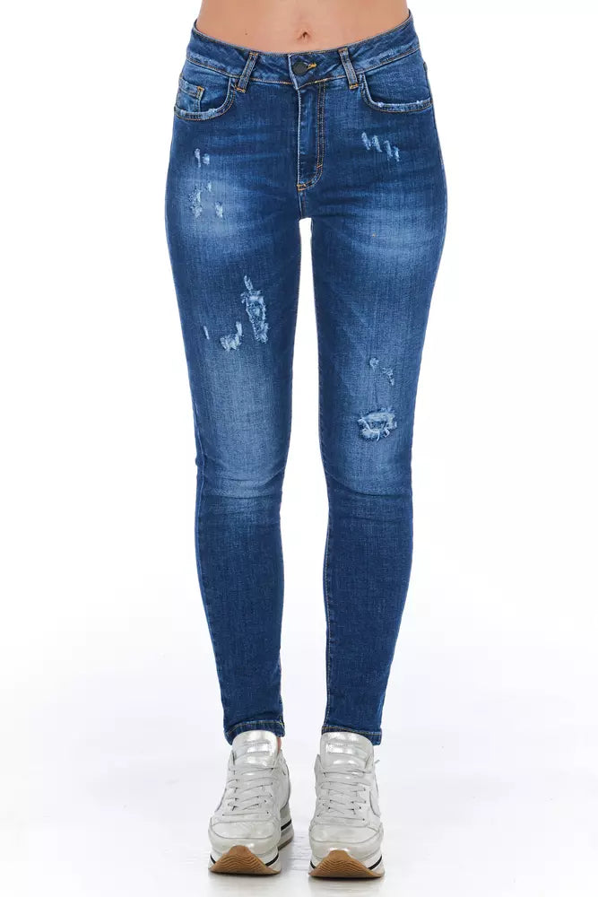 Frankie Morello Damen-Jeans aus blauem Denim