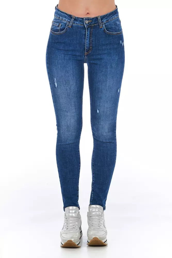 Frankie Morello Damenjeans aus Blauem Denim