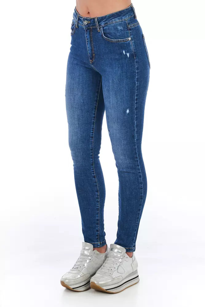 Frankie Morello Damenjeans aus Blauem Denim