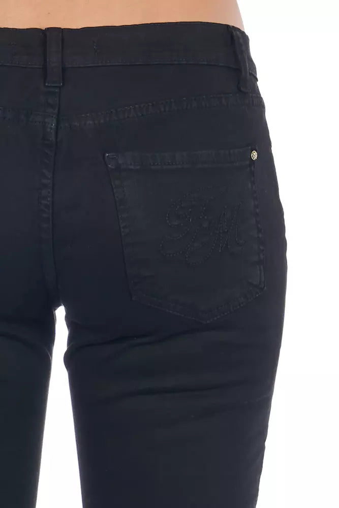 Frankie Morello Schwarz Baumwolle Frauen Jeans