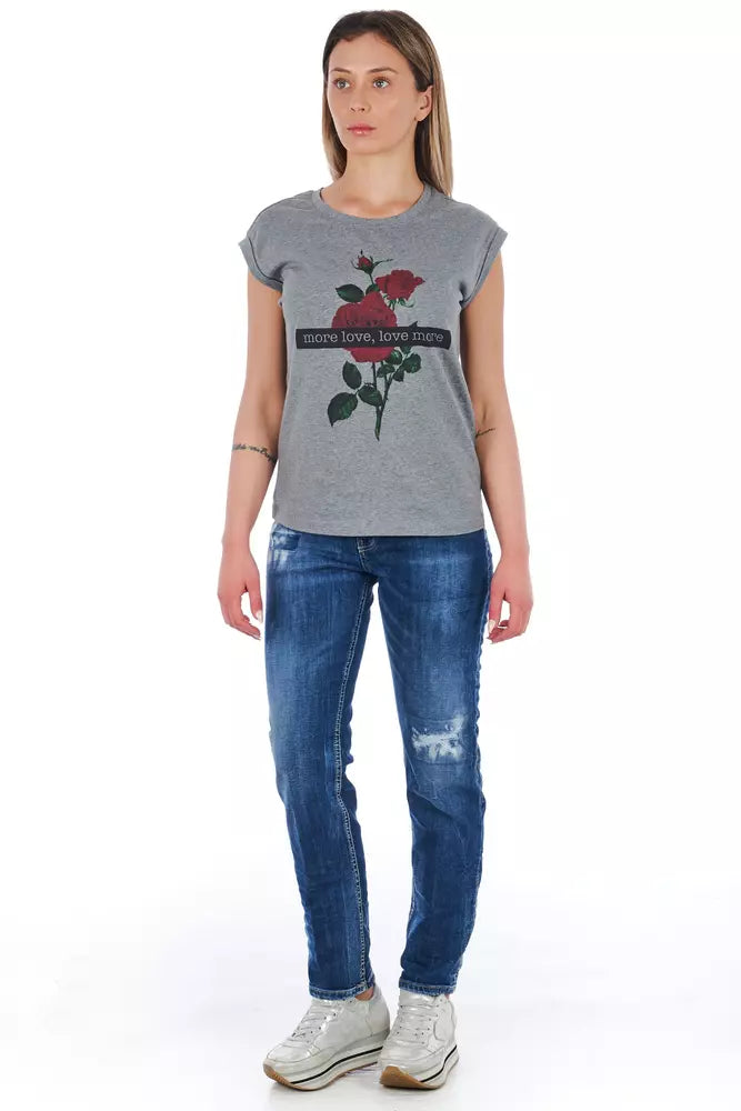 Frankie Morello Damen-Jeans aus Baumwolle in Blau