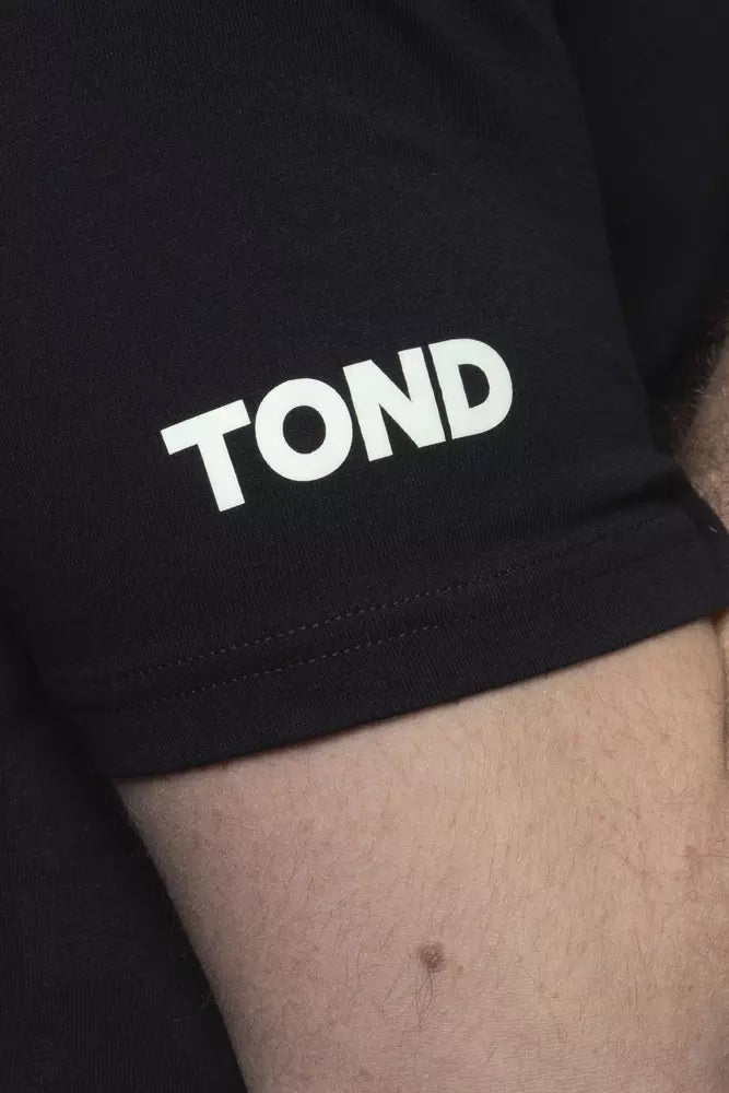 Tond Schwarzes Baumwoll-T-Shirt für Herren