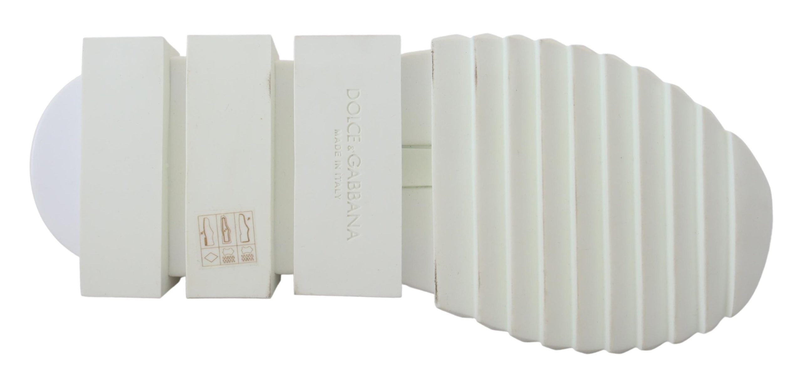 Dolce & Gabbana Weiß Beige Sorrento Turnschuhe Schuhe