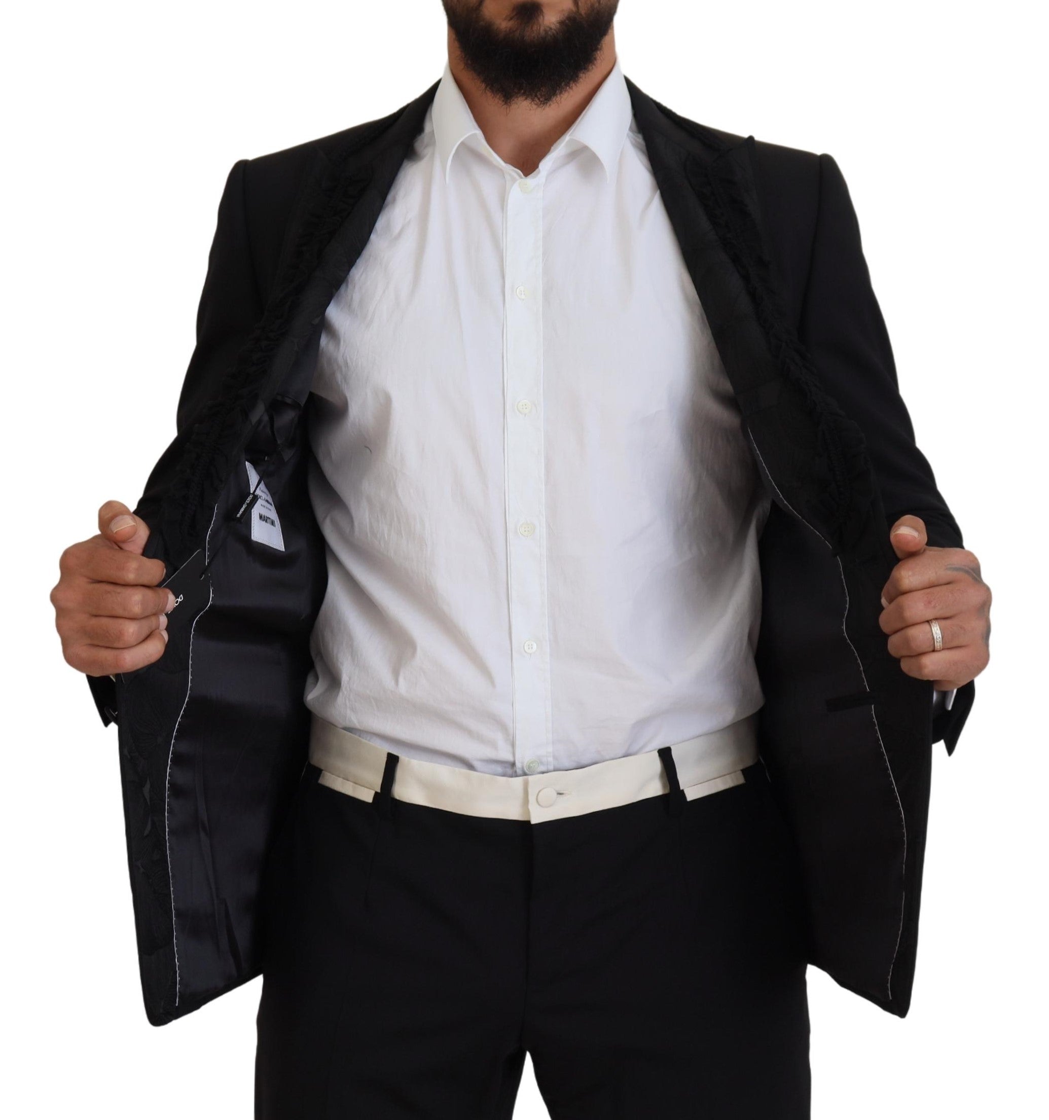 Dolce & Gabbana Schwarz MARTINI Slim Fit Jacke Blazer