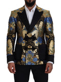 Dolce & Gabbana Gold Lurex Zweireiher Jacke Blazer
