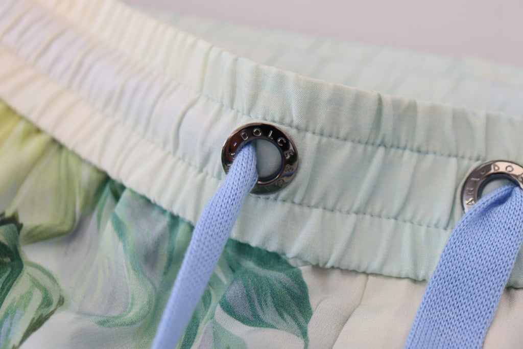 Dolce & Gabbana Weiße Jogginghose mit Blumenmuster für Männer