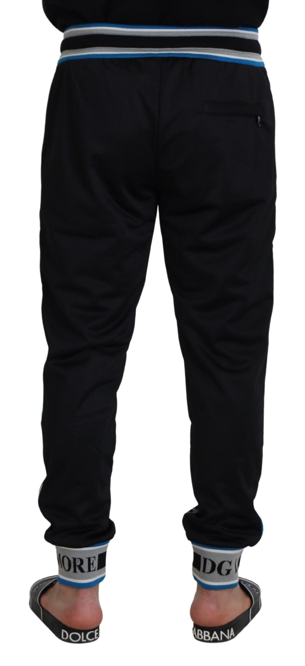 Dolce & Gabbana Mehrfarbige DG King Jogger-Hose mit Leopardenmuster
