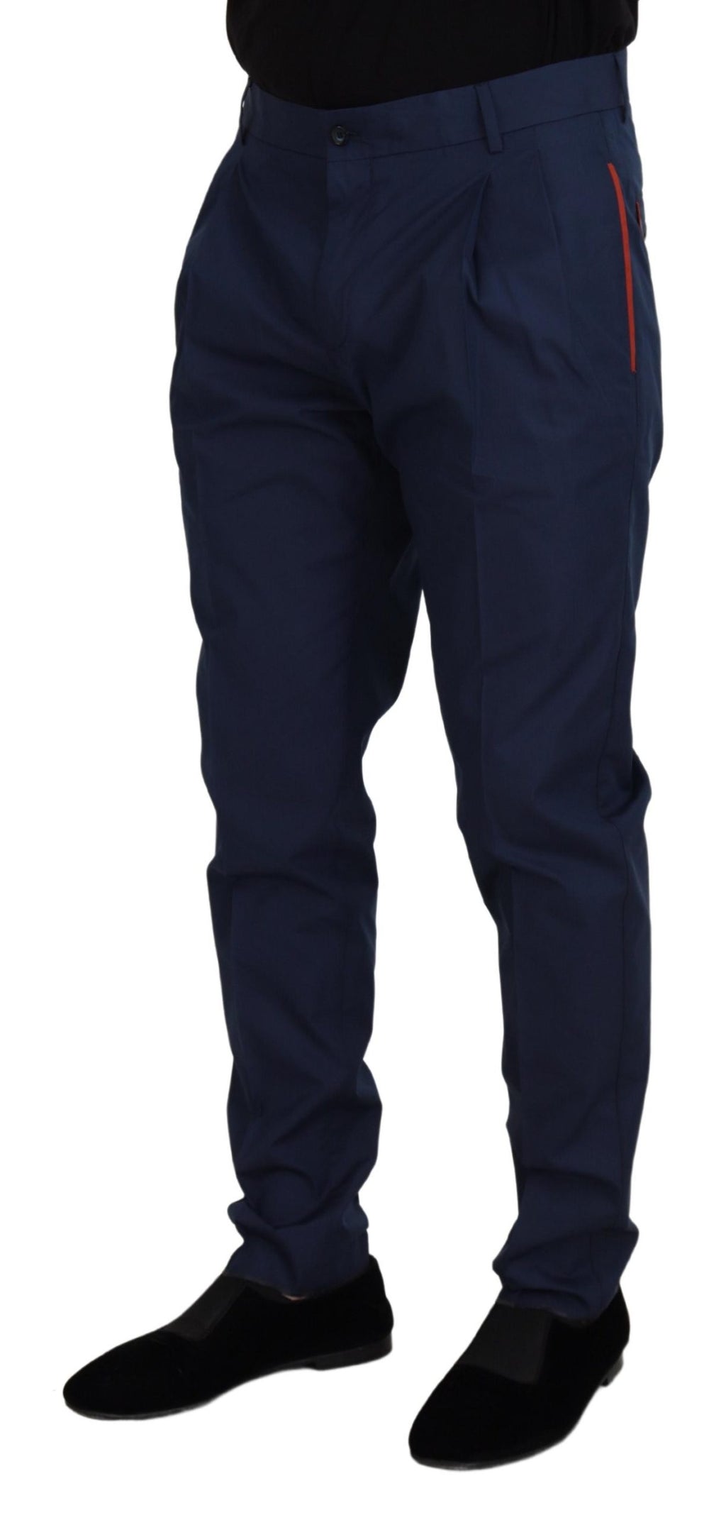 Dolce & Gabbana Blaue formelle Chino-Hose aus Baumwolle