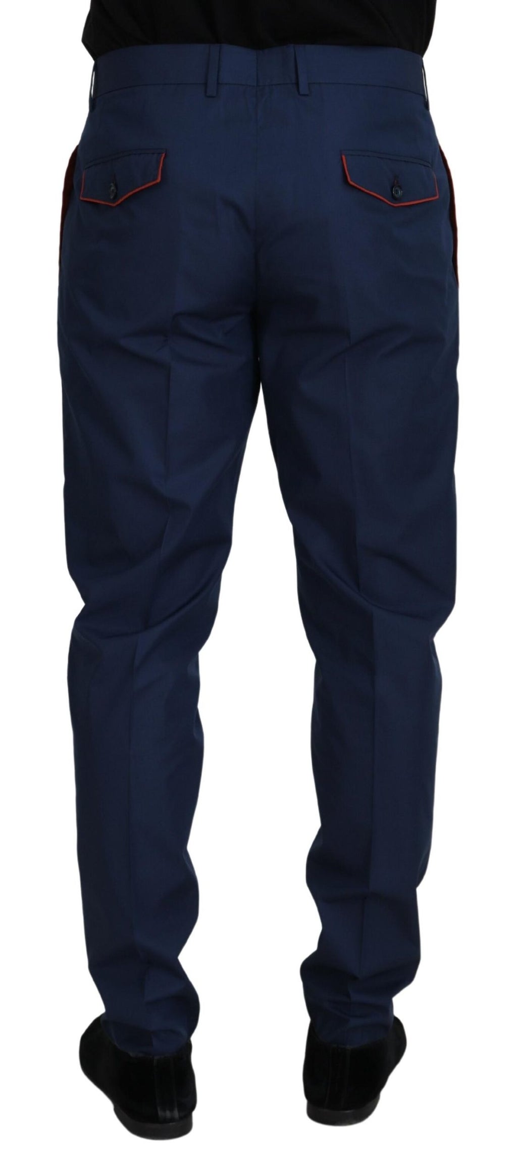 Dolce & Gabbana Blaue formelle Chino-Hose aus Baumwolle