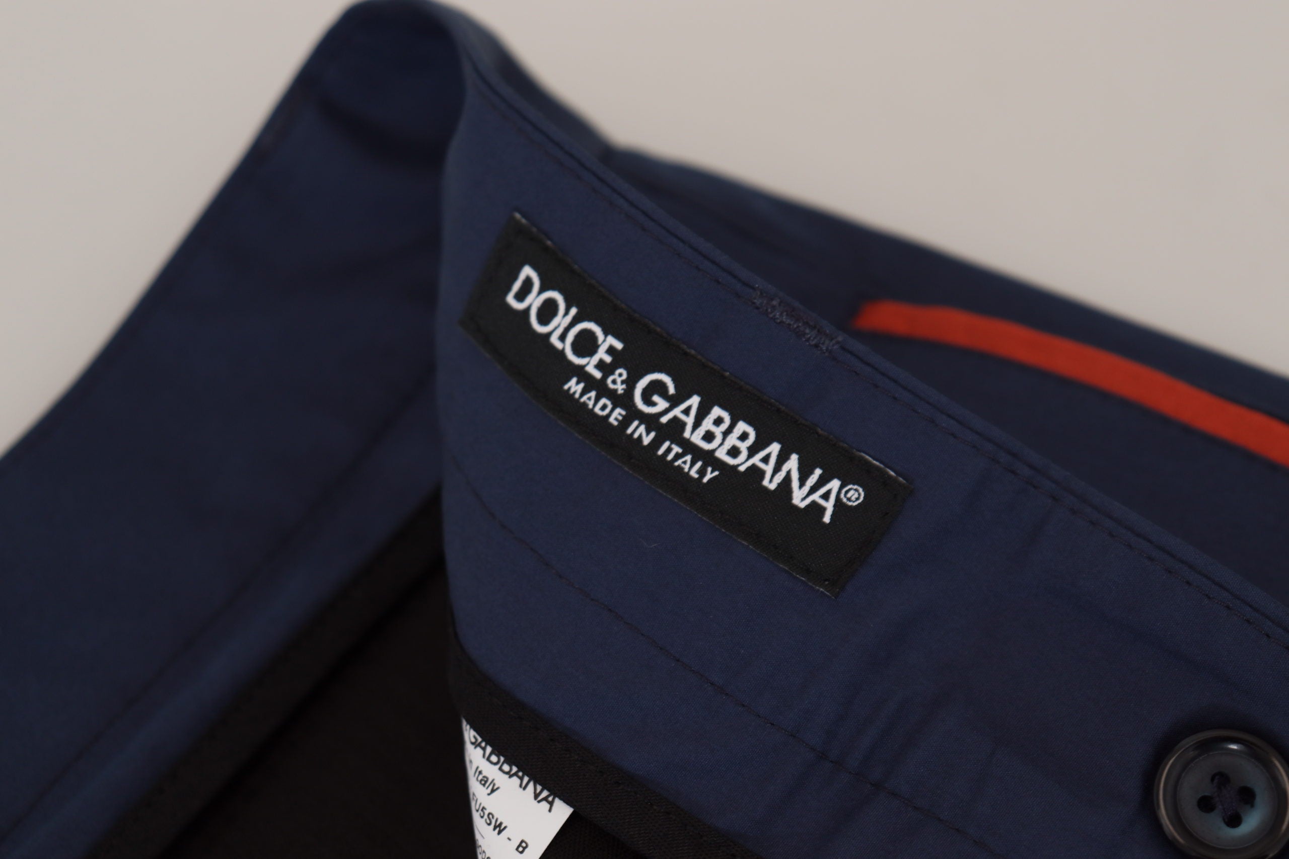 Dolce & Gabbana Blaue formelle Chino-Hose aus Baumwolle