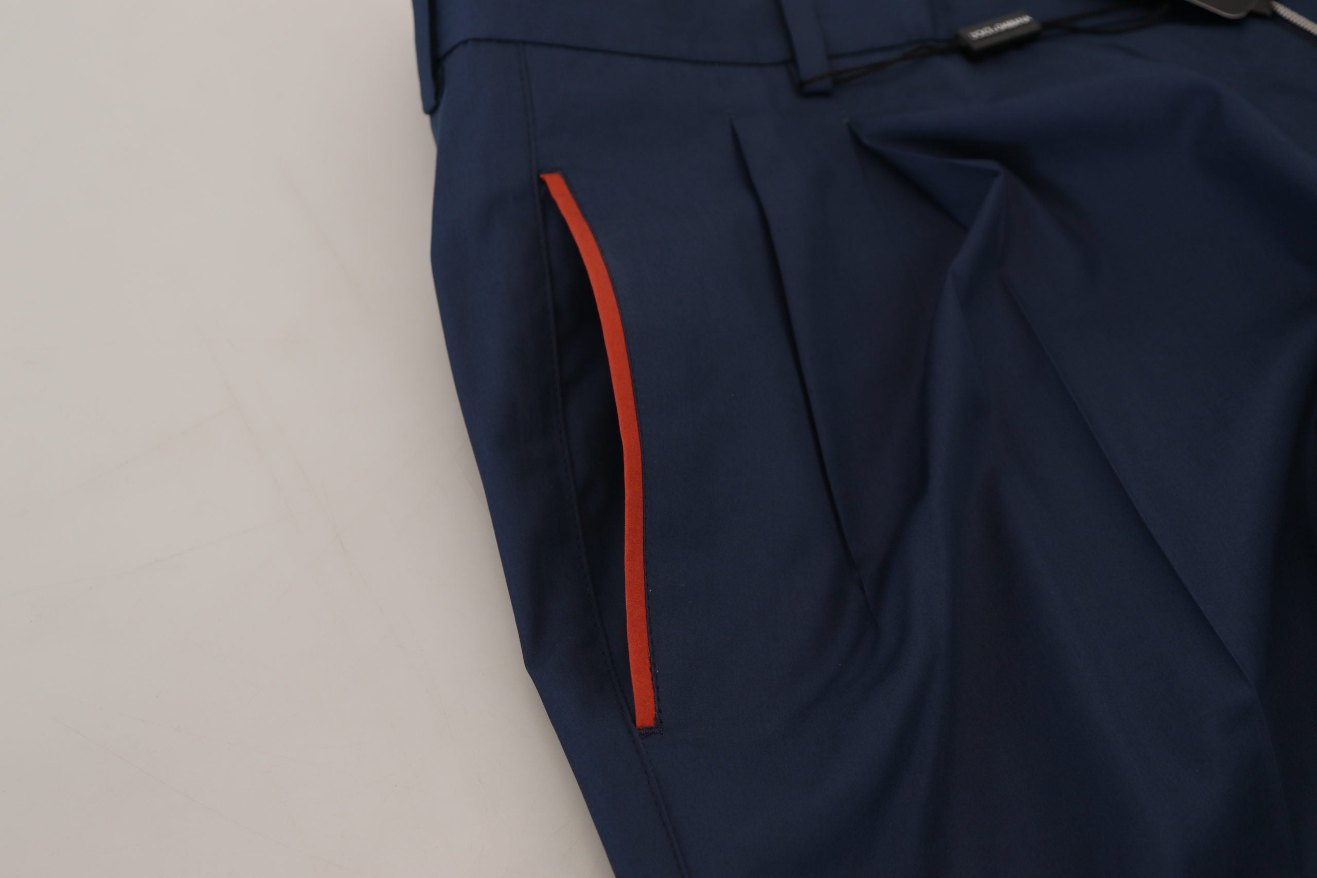 Dolce & Gabbana Blaue formelle Chino-Hose aus Baumwolle