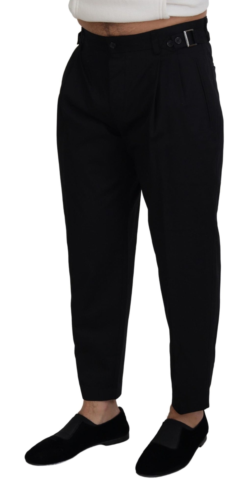 Dolce & Gabbana Schwarze formelle Chino-Hose aus Baumwolle