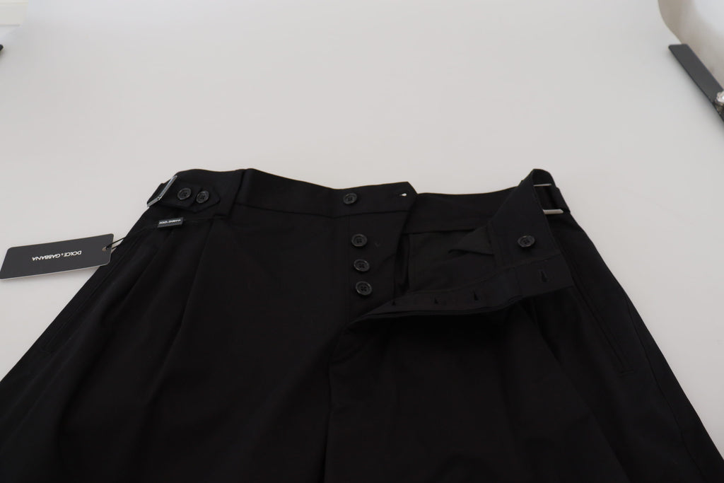 Dolce & Gabbana Schwarze formelle Chino-Hose aus Baumwolle