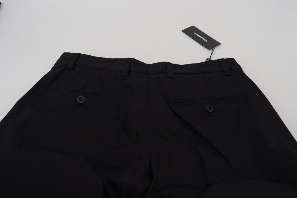 Dolce & Gabbana Schwarze formelle Chino-Hose aus Baumwolle