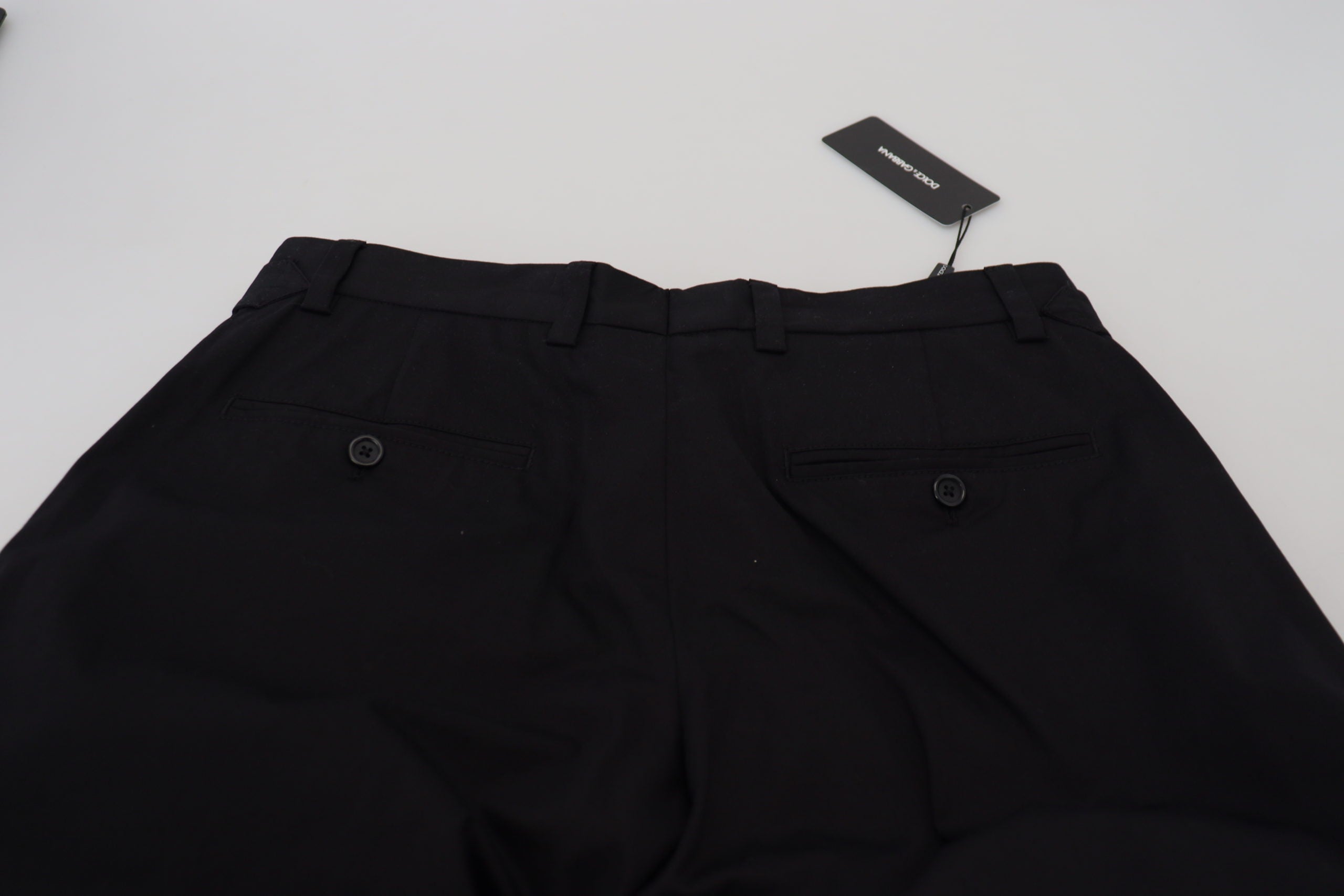 Dolce & Gabbana Schwarze formelle Chino-Hose aus Baumwolle