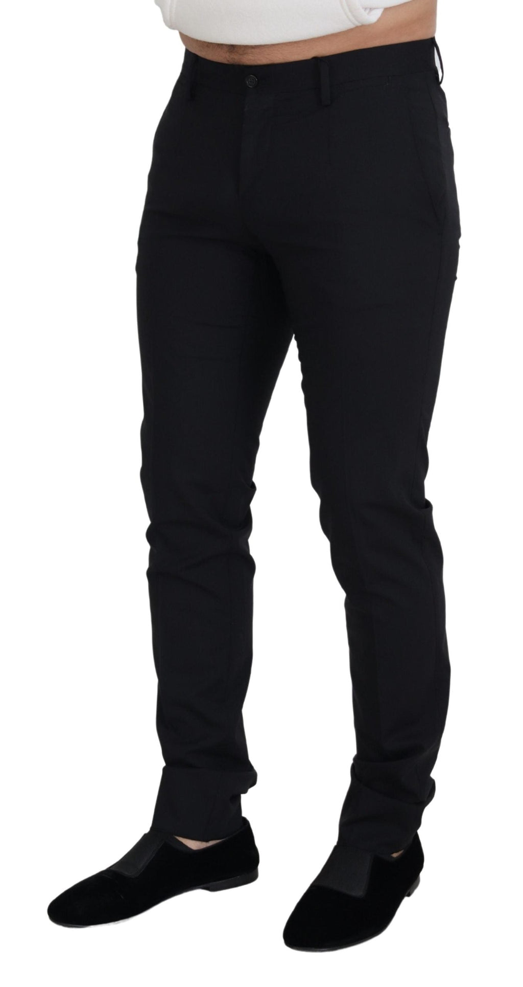 Dolce & Gabbana Schwarze Chino-Hose aus Wolle für formelle Anlässe