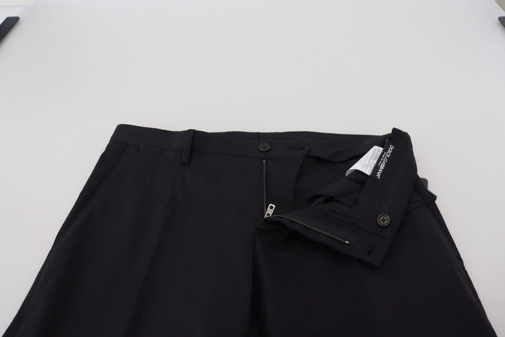 Dolce & Gabbana Schwarze Chino-Hose aus Wolle für formelle Anlässe