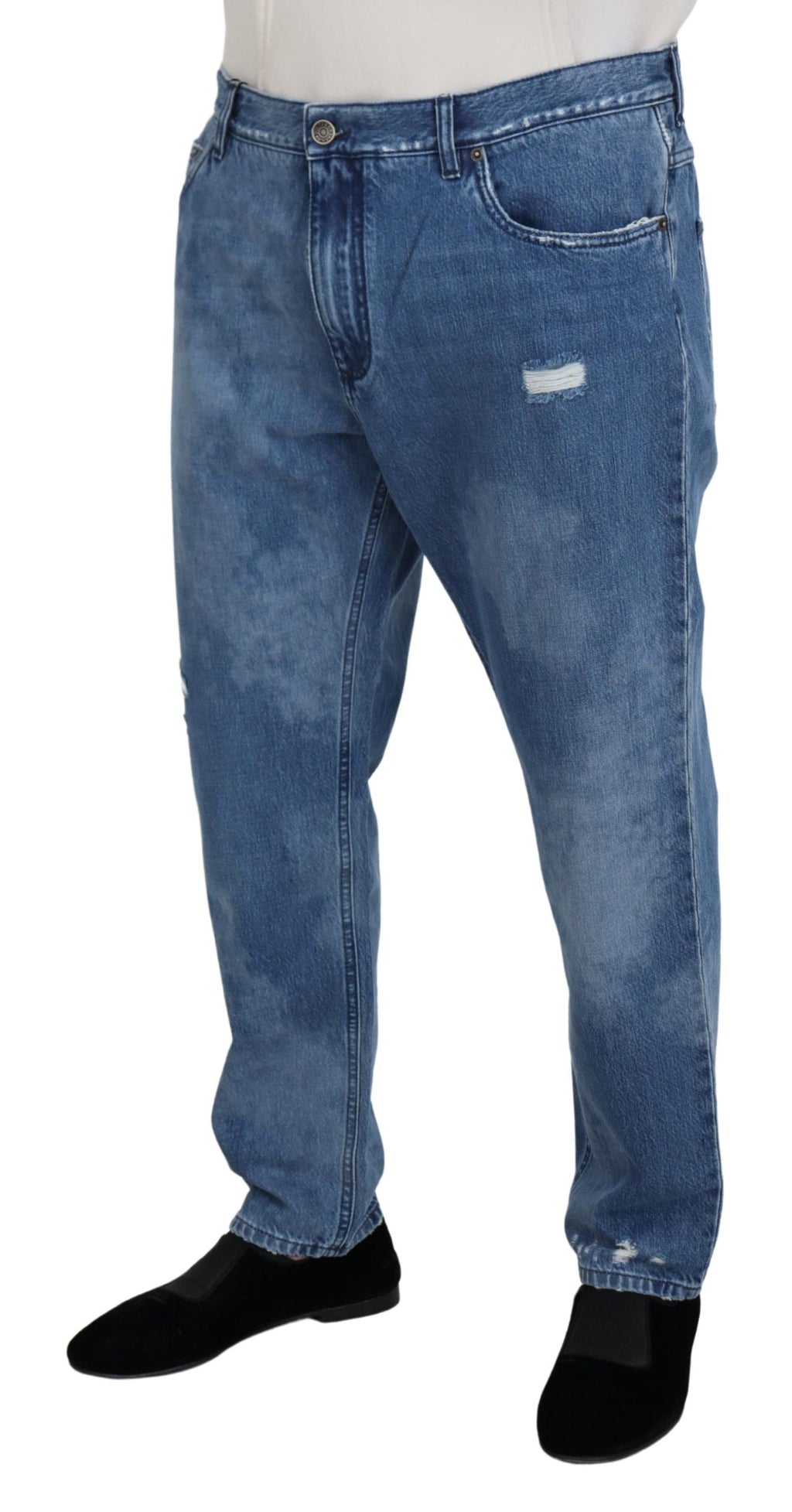 Dolce & Gabbana Blau gewaschene Baumwolle Casual Denim Jeans