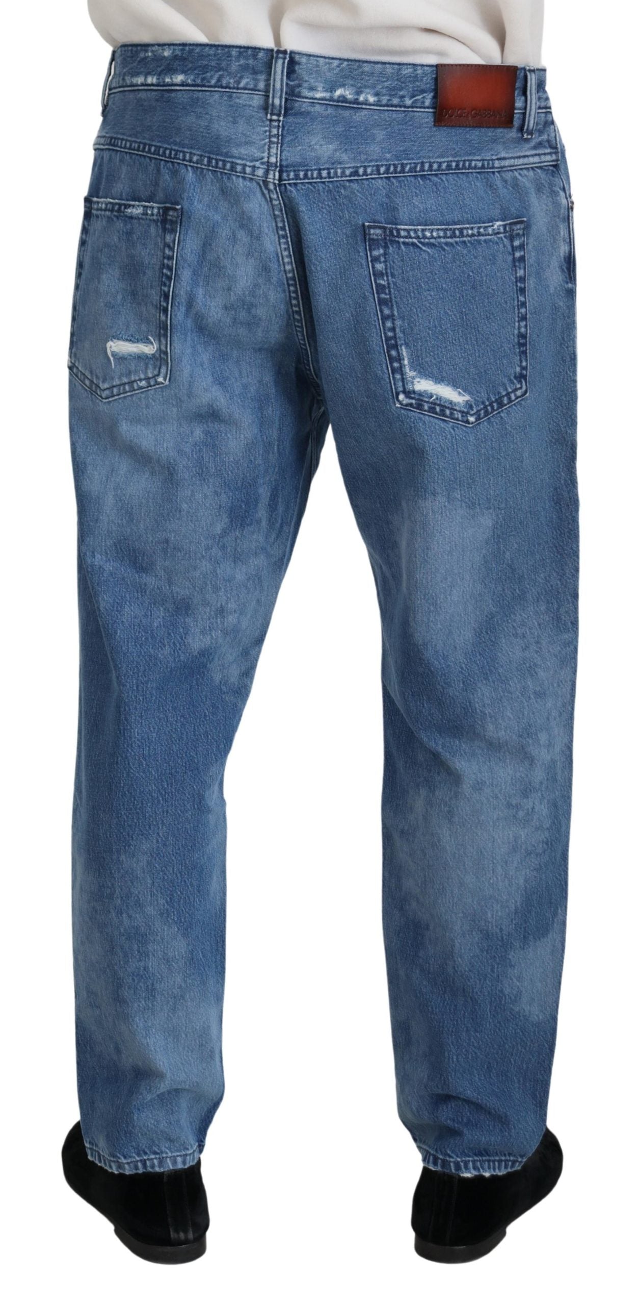 Dolce & Gabbana Blau gewaschene Baumwolle Casual Denim Jeans