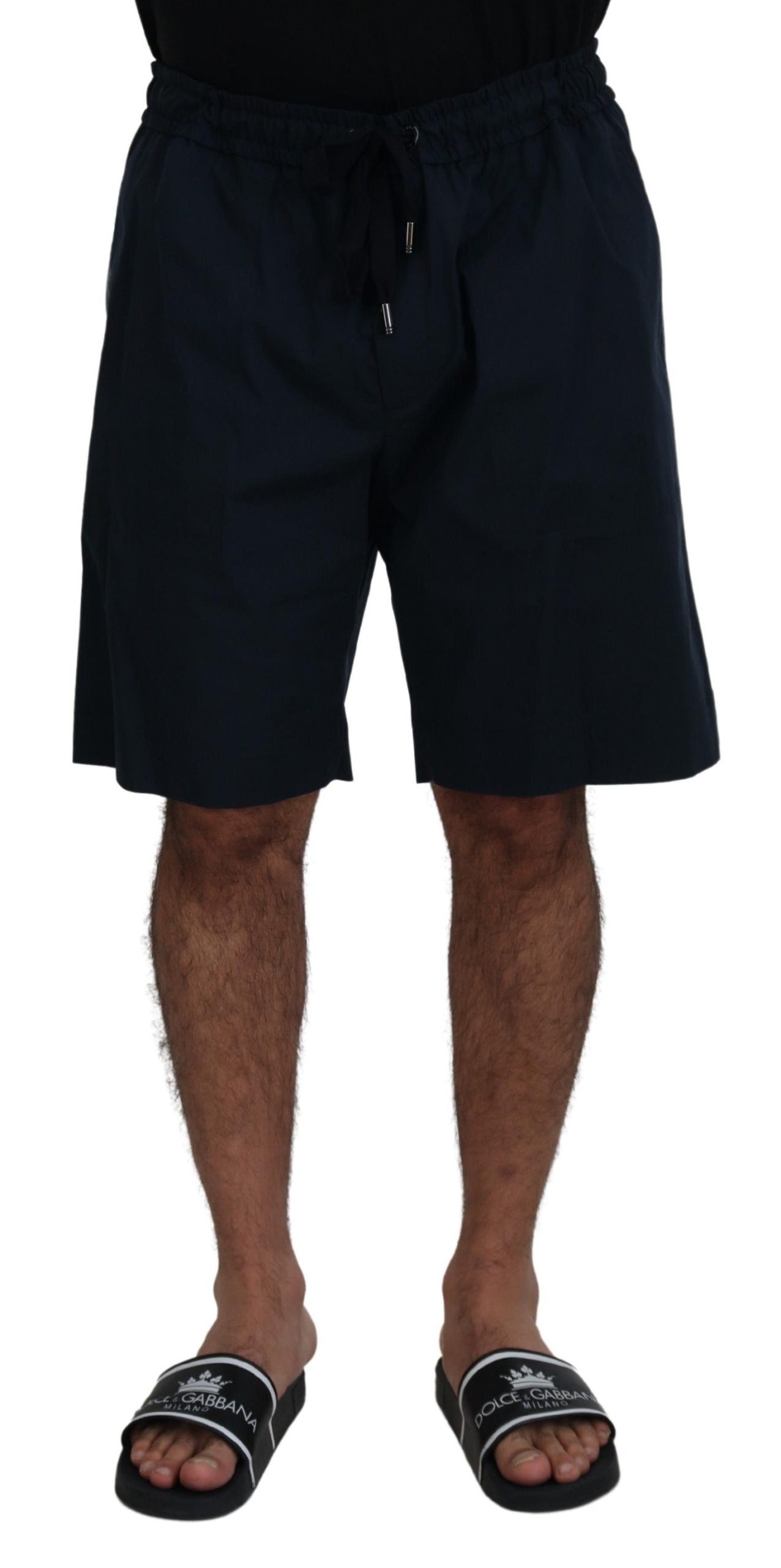 Dolce & Gabbana Blaue Bermudas mit mittlerer Taille Freizeitshorts