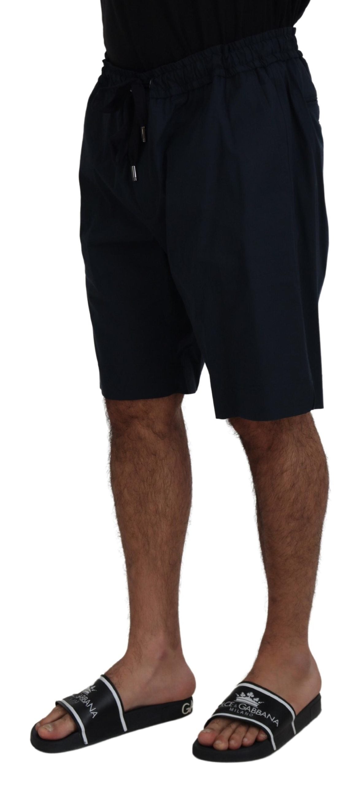 Dolce & Gabbana Blaue Bermudas mit mittlerer Taille Freizeitshorts
