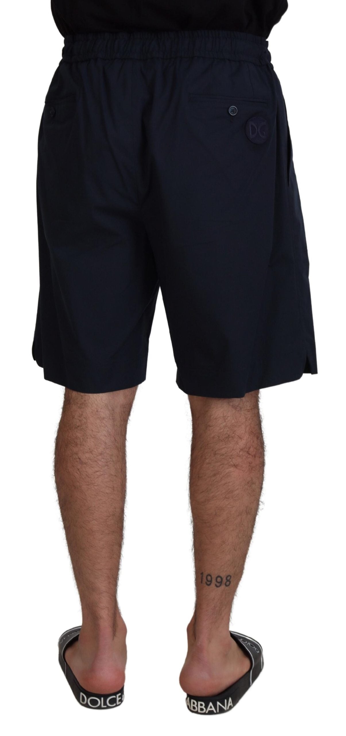 Dolce & Gabbana Blaue Bermudas mit mittlerer Taille Freizeitshorts