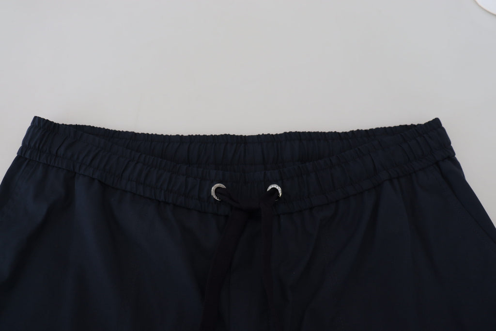 Dolce & Gabbana Blaue Bermudas mit mittlerer Taille Freizeitshorts