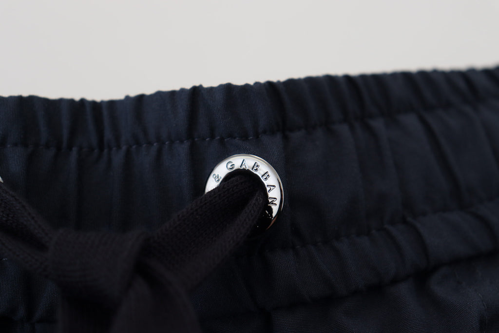 Dolce & Gabbana Blaue Bermudas mit mittlerer Taille Freizeitshorts