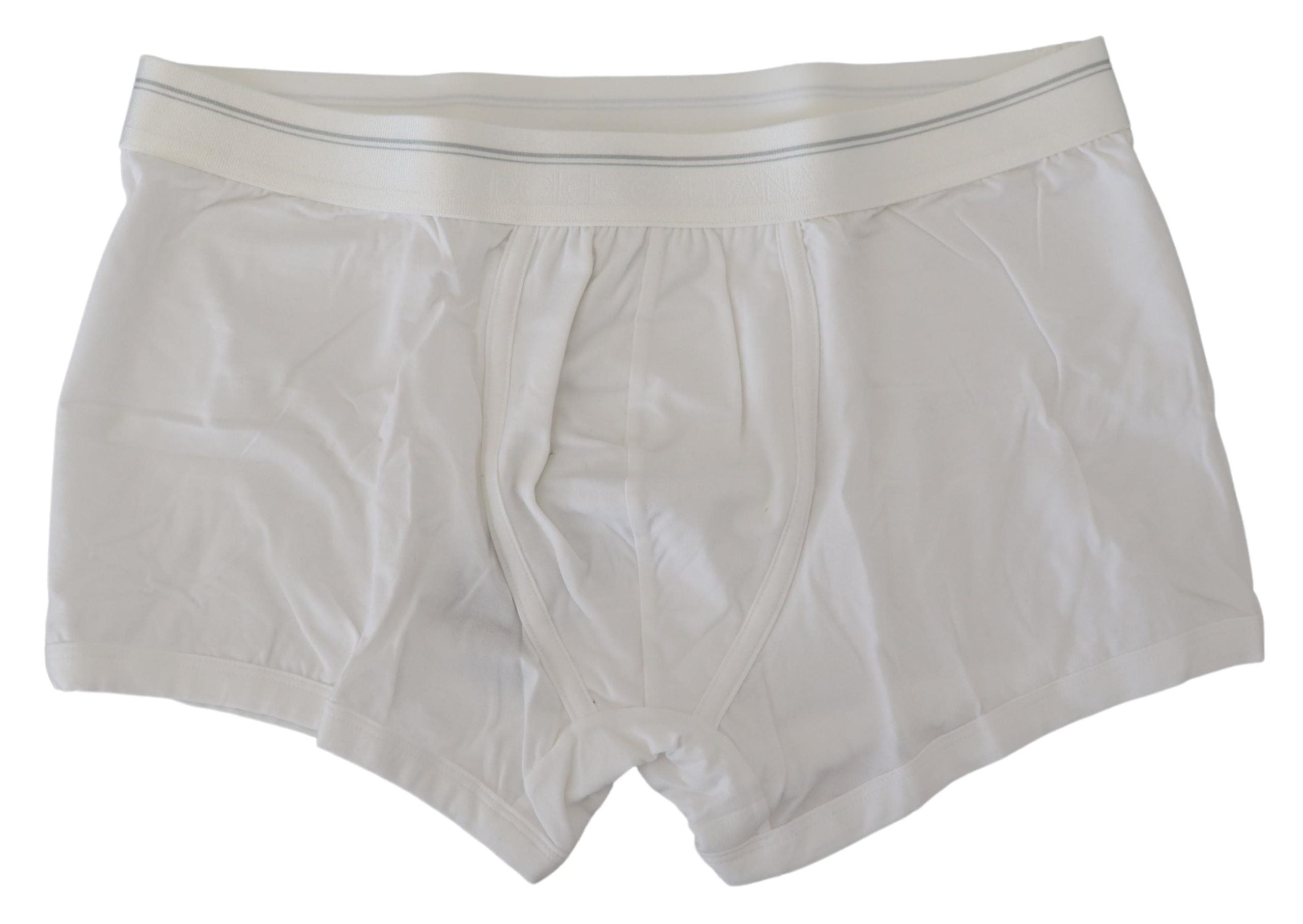 Dolce & Gabbana Weiße Baumwollmischung Regular Boxer Unterwäsche