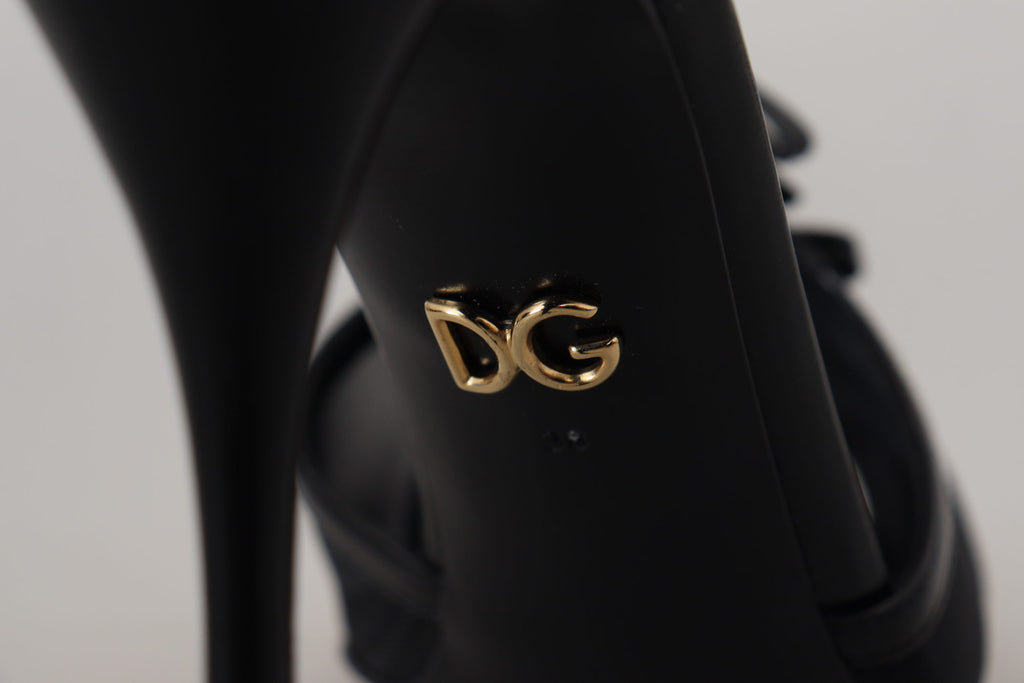 Dolce & Gabbana Schwarz Stiletto High Heels Sandalen Schuhe