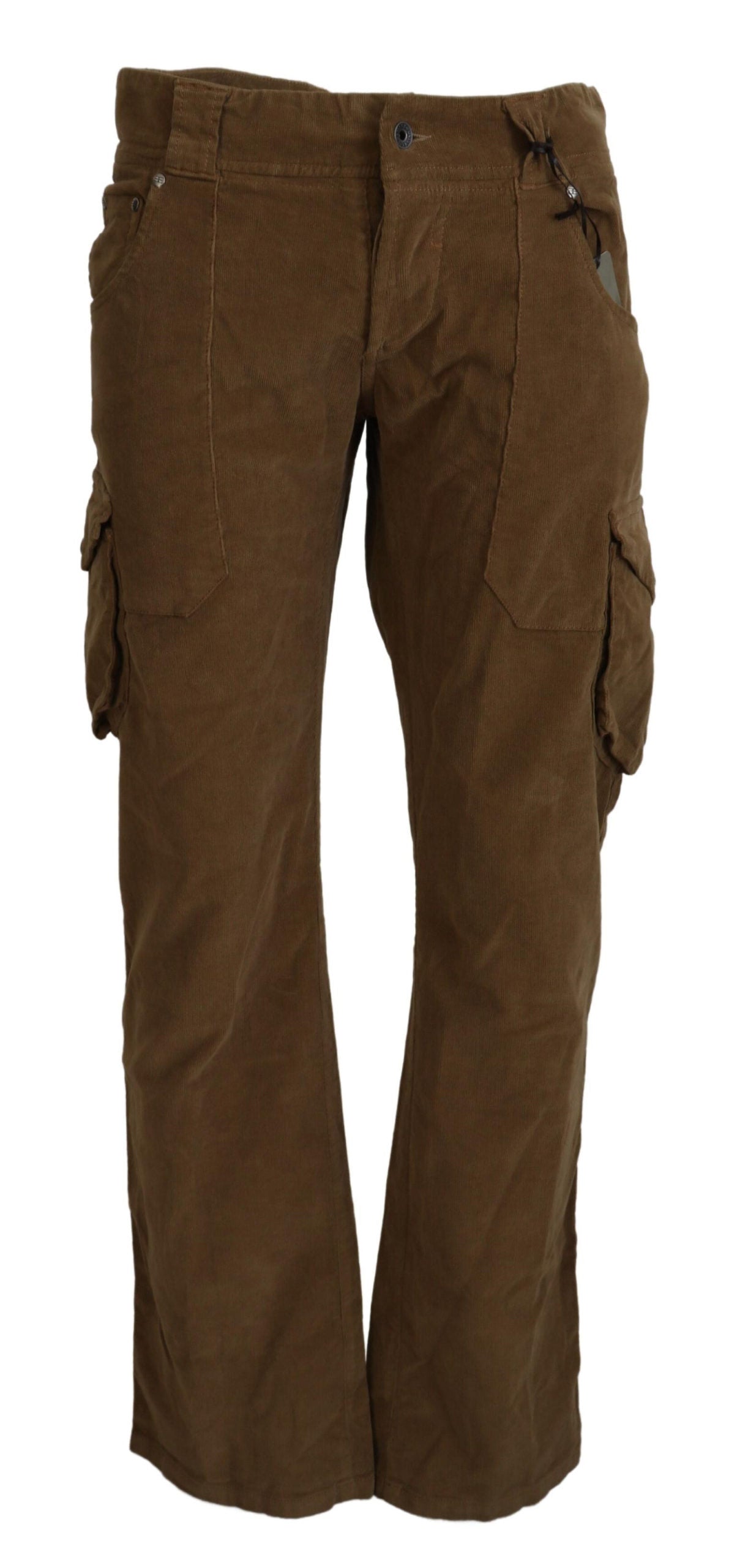 Ermanno Scervino Cargo-Hose aus braunem Baumwollcord