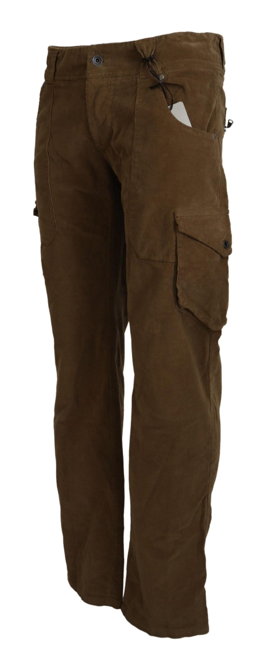 Ermanno Scervino Cargo-Hose aus braunem Baumwollcord