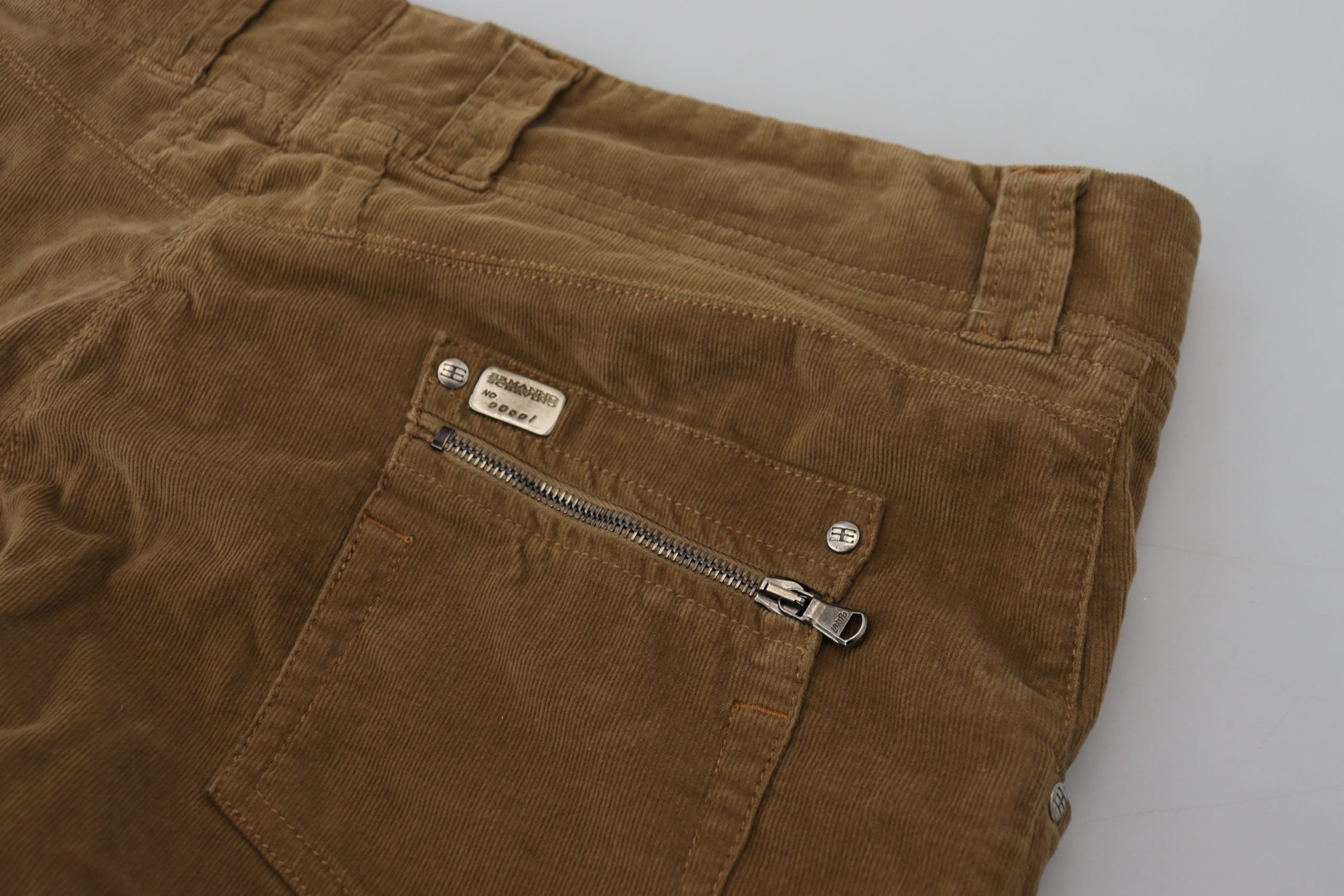 Ermanno Scervino Cargo-Hose aus braunem Baumwollcord