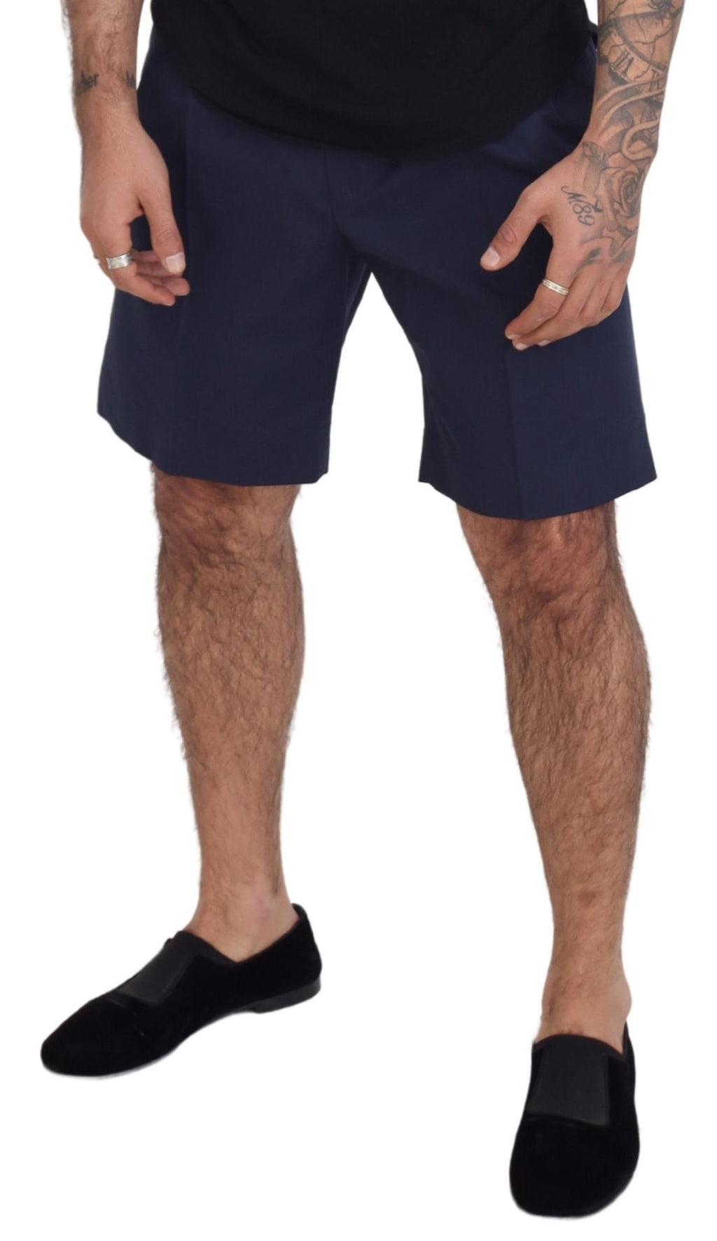 Dolce & Gabbana Blaue Chinos Baumwolle Stretch Casual Shorts