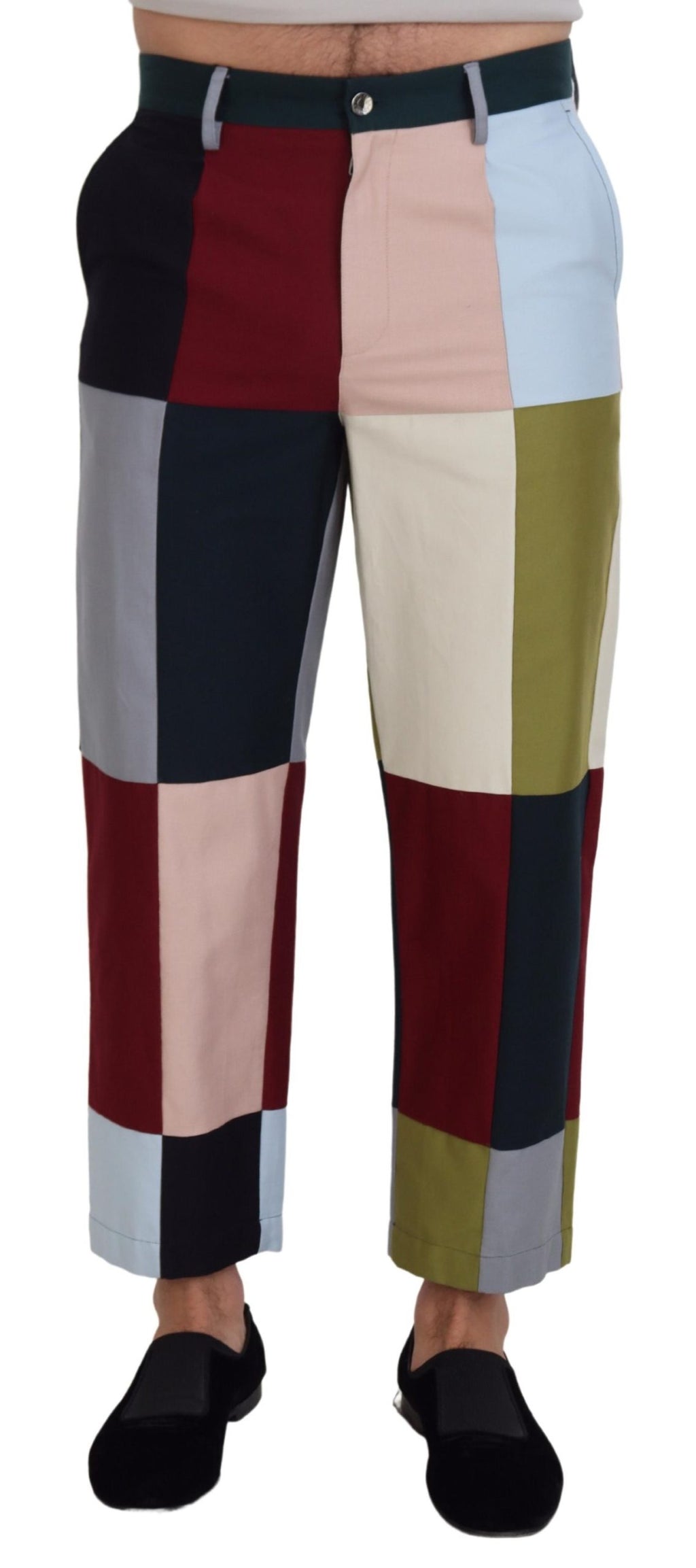 Dolce & Gabbana Multicolor Baumwoll-Patchwork-Hose