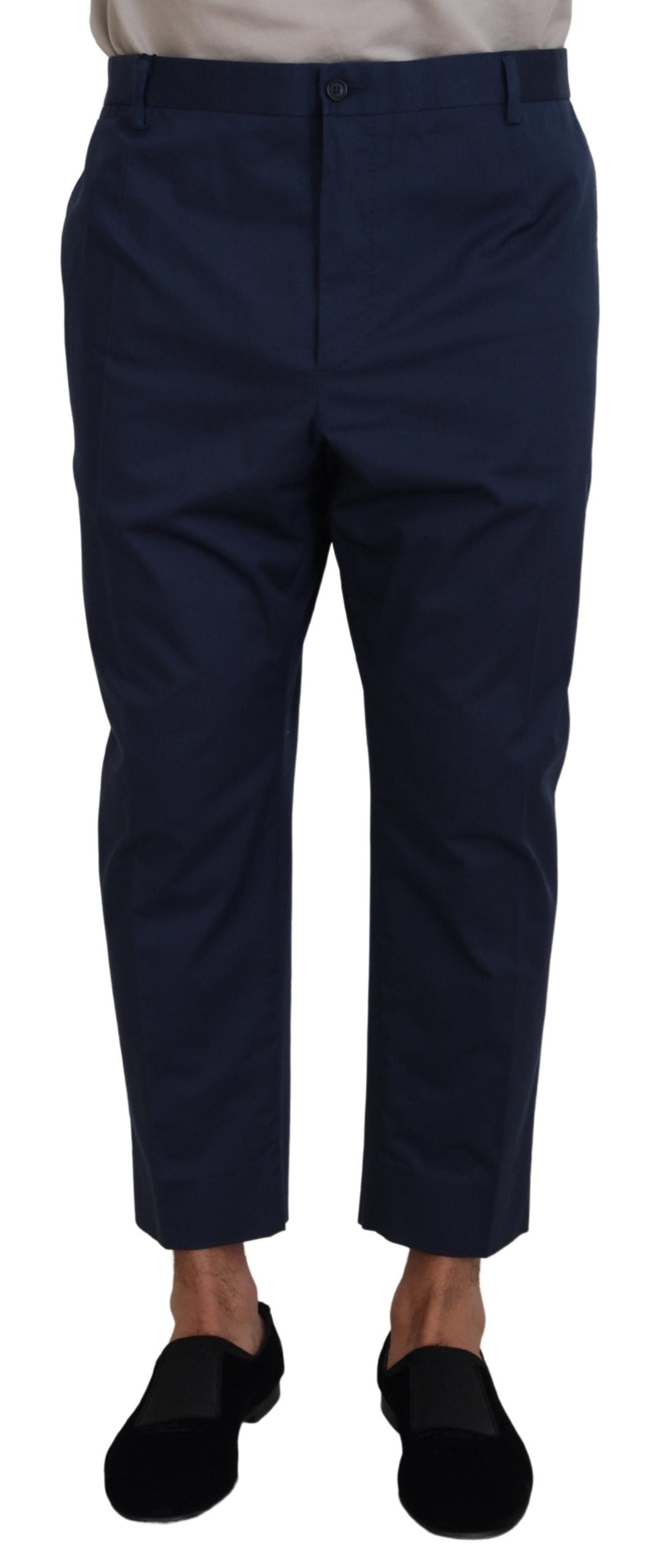 Dolce & Gabbana Blau Baumwolle Männer Cropped Pants