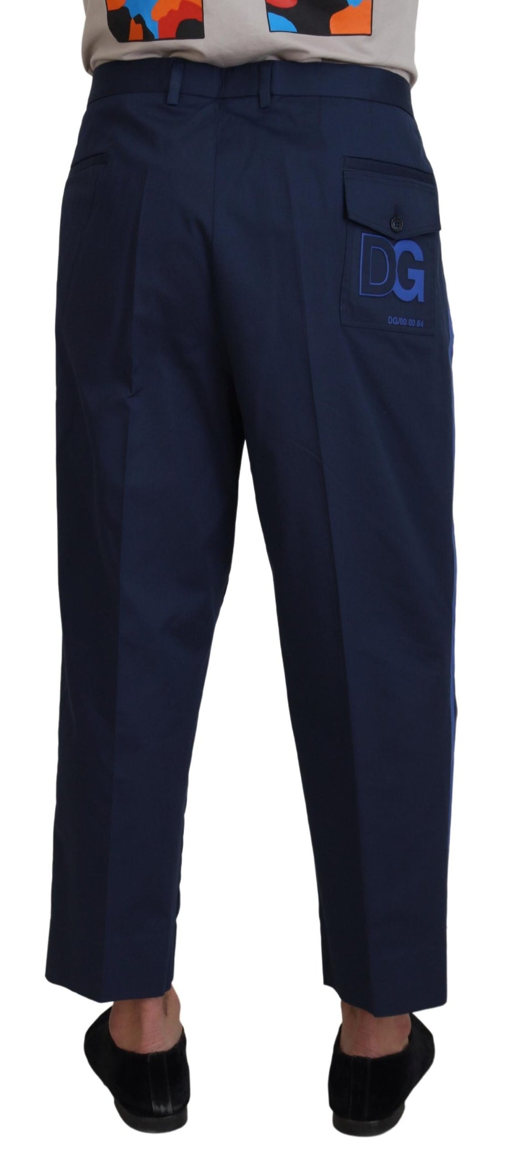 Dolce & Gabbana Blau Baumwolle Männer Cropped Pants