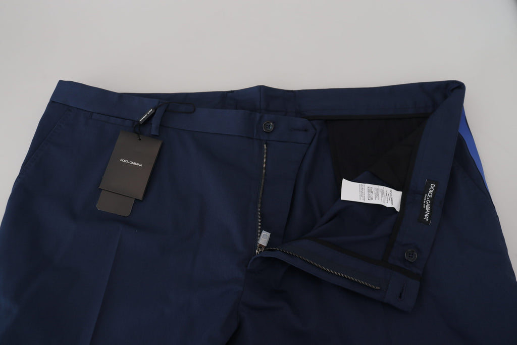 Dolce & Gabbana Blau Baumwolle Männer Cropped Pants