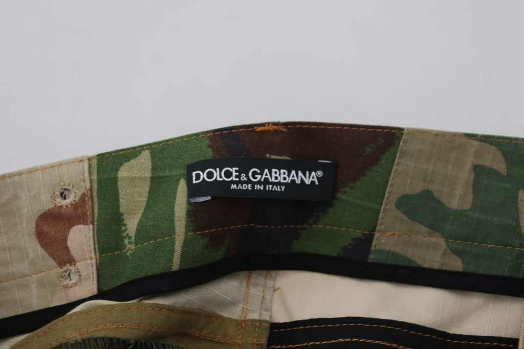 Dolce & Gabbana Multicolor Seide Patchwork Männer Denim Jeans
