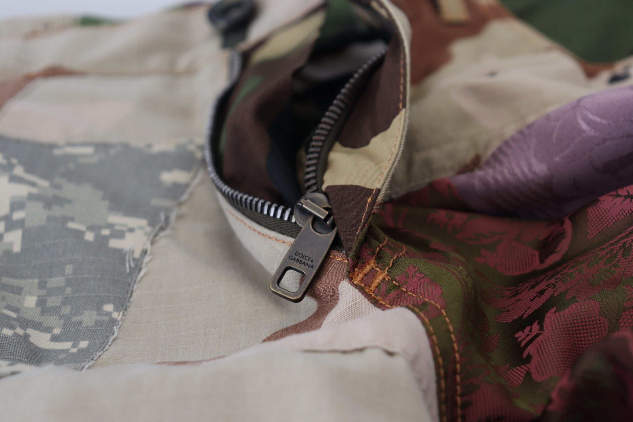 Dolce & Gabbana Multicolor Seide Patchwork Männer Denim Jeans