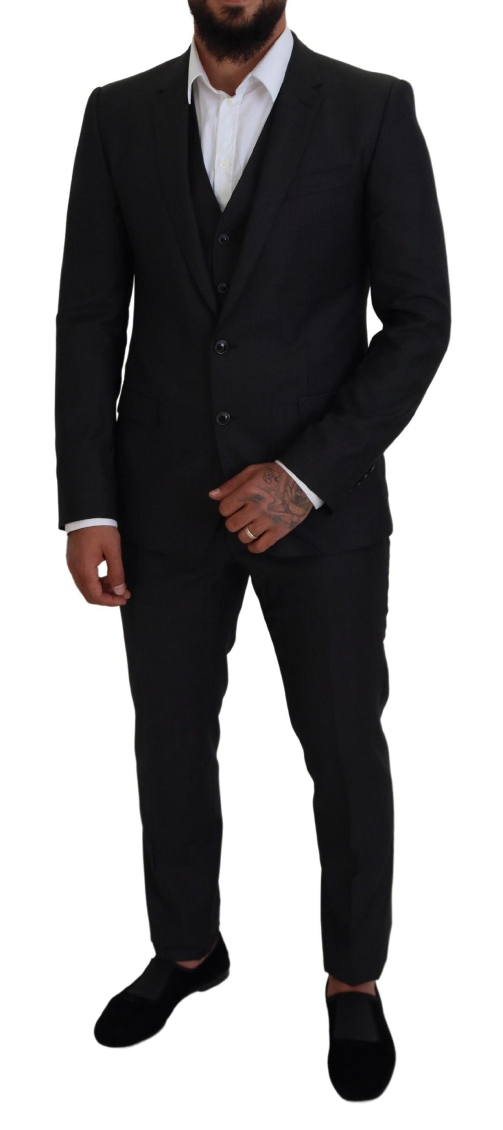 Dolce & Gabbana Grauer MARTINI 3 Stück Slim Fit Anzug