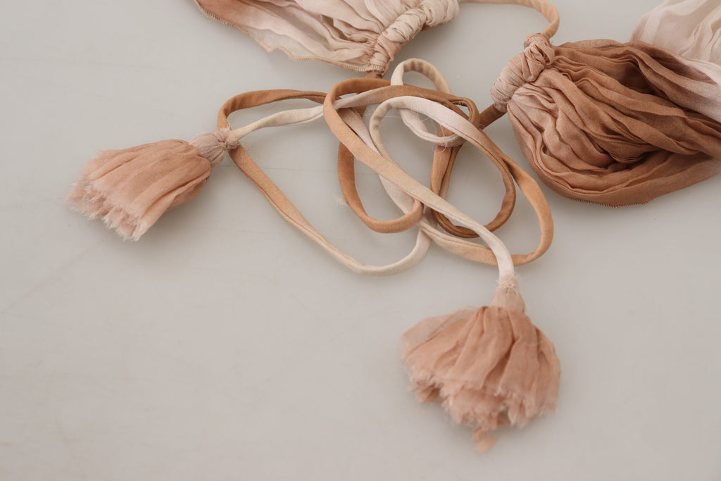 Ermanno Scervino Multicolor Seiden-Wickeltuch Foulardschal